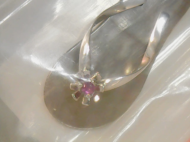 14ktwhite ruby black shell fli